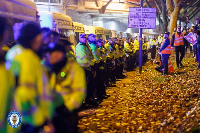 West Midlands Police thanked the community for their peaceful actions during the Aston Villa v Maccabi Tel Aviv fixture