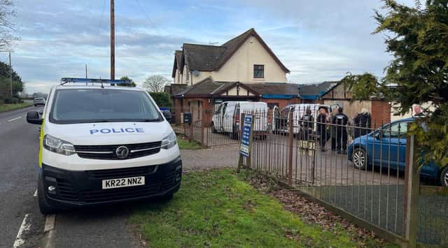 Police at Hatton Boarding Kennels near Shifnal in January 2026