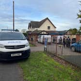 Police at Hatton Boarding Kennels near Shifnal in January 2026