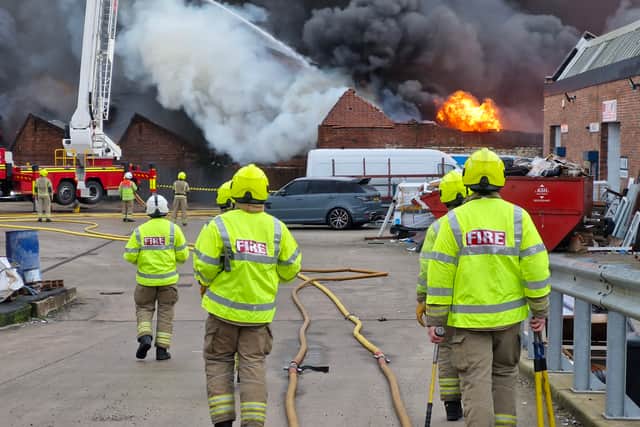 Fire crews were continually on the move during the operation