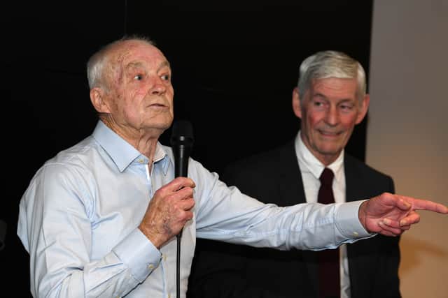Terry Wharton in fine form at the Phil Parkes tribute (Picture: Jim Mayer)