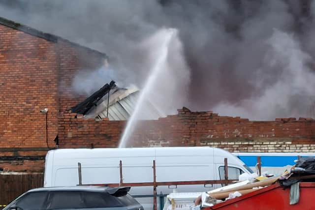 The fire left the units destroyed