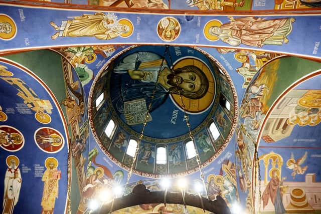 Stunning images show Serbian Orthodox Christians gathering to celebrate the birth of Jesus Christ at the Serbian Orthodox Church of the Holy Prince Lazar, in Bournville, Birmingham. January 7, 2026.