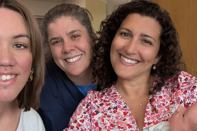 Layla (left) said the work on the staff at the Rainbow Clinic had been so helpful and loving