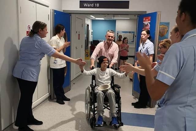 Frank Cleal, in hospital