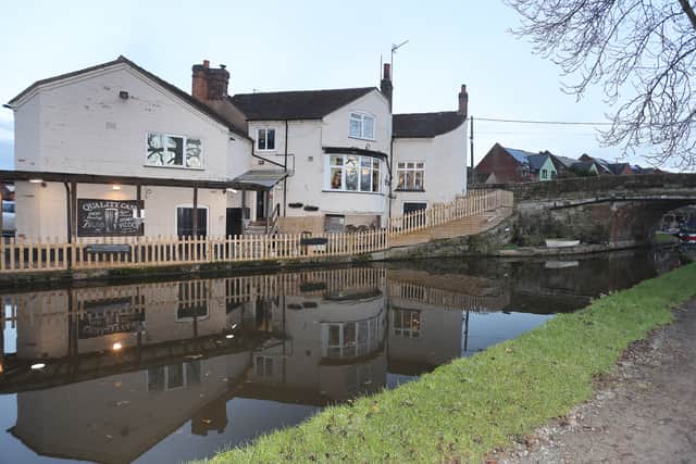 The Boat Inn sits in an idyllic setting next to the Shropshire Union canal
