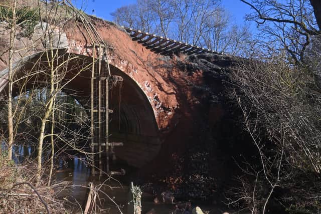 'This is the last thing we need, says SVR boss after landslip' - the ground beneath the Severn Valley Railway's track near Bridgnorth was swept away in a landslip.