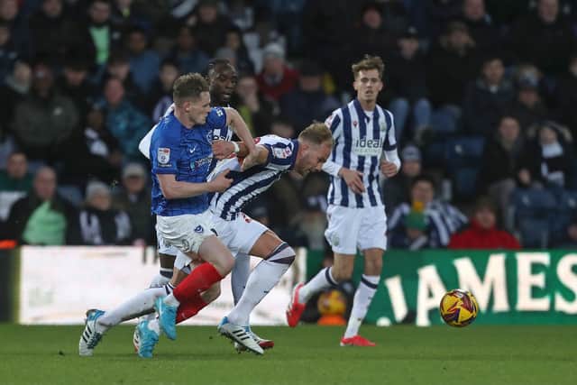 Uros Racic featuring in January for Albion (Photo by Adam Fradgley/West Bromwich Albion FC via Getty Images)