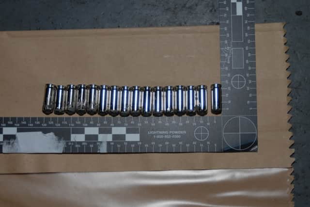 An amount of ammunition was also discovered in the vehicle