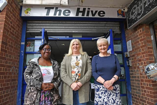 From left: Caroline Ansine, Tracey Badger and Kathryn McMahon from The Hive