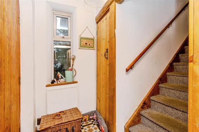 The stairs to the upstairs accommodation