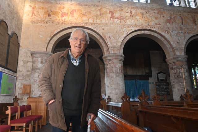 Alan Reade, tower captain at All Saints Church, which is home to historic wall paintings
