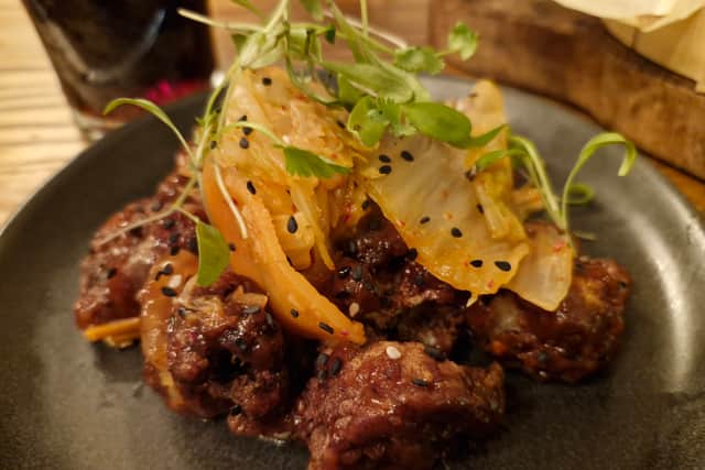 The Korean cauliflower was tangy and very tasty