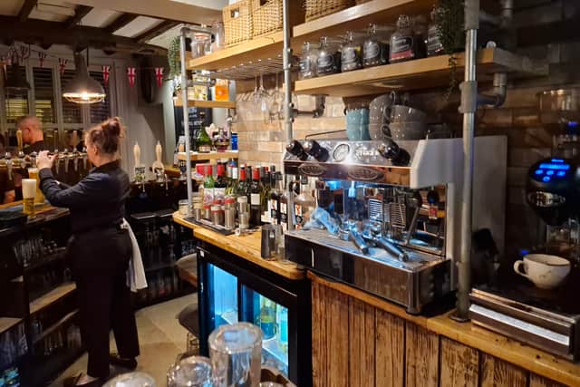 The bar is well stocked, full of spirits, beers, ciders and a decent coffee machine