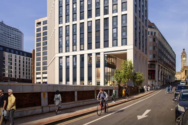 A visualisation of the proposed student block at the corner of Swallow Street and Hill Street in Birmingham. Image taken from a design document prepared by Carey Jones Chapman Tolcher (CJCT) on behalf of Orion Land