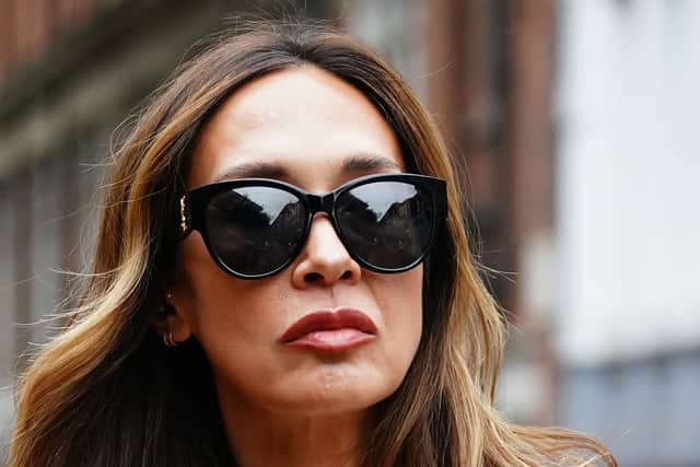 Myleene Klass arriving at Birmingham Crown Court (Jacob King/PA)