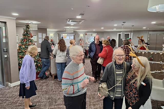 Resident with Santa at HC-One’s Foley Grange Care Home’s Christmas Fair