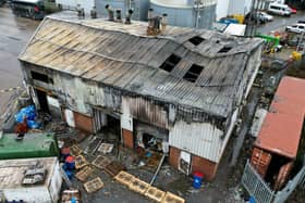 The G Simmons & Sons Pork Scratchings factory was left with significant damage after the fire broke out last year