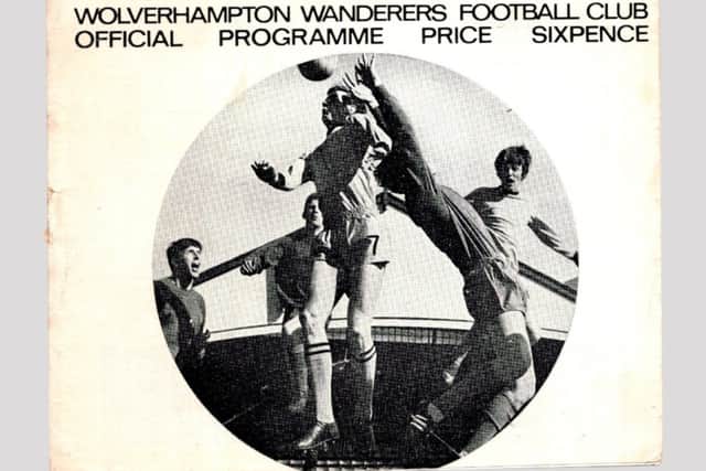 The cover of the matchday programme for Wolves against Manchester United in 1967.