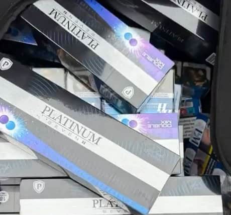 Illegal vapes in the back of the BMW (Credit: Stu Phillips K9/Wolverhampton Council)