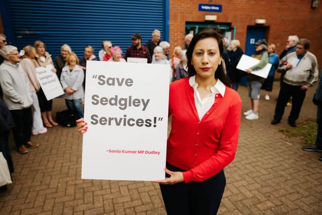 Sonia Kumar organised a protest to save the Ladies Walk health centre and library in Sedgley