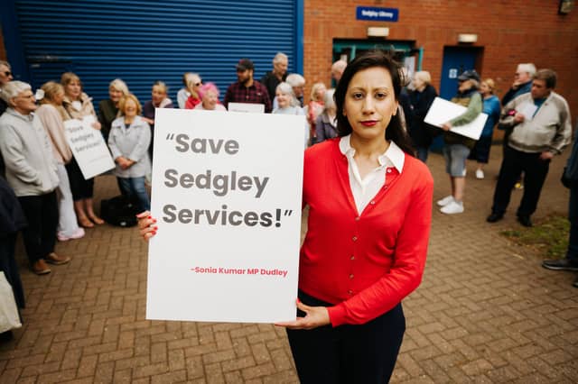 Sonia Kumar organised a protest to save the Ladies Walk health centre and library in Sedgley