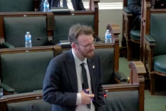 Birmingham Labour councillor Jamie Tennant, Cabinet Member for Social Justice, Community Safety and Equalities. From council webcast.