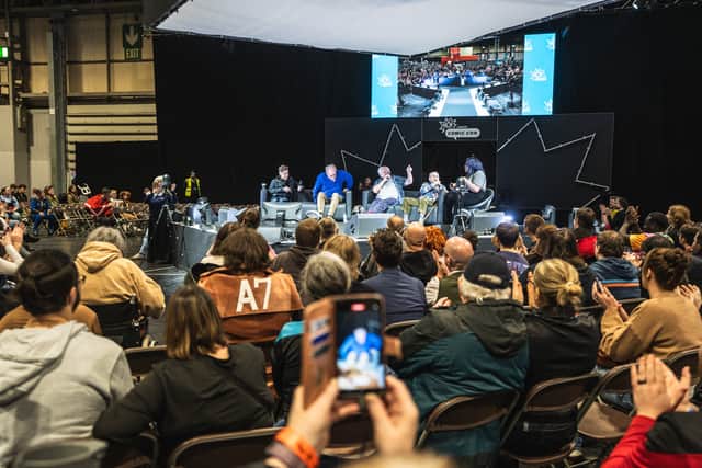 Panels took place across the hall, giving fans a chance to hear from stars. Photo: Ian Knight / Z70 Photography