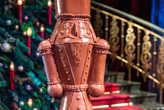The Nutcracker figure is made entirely from chocolate