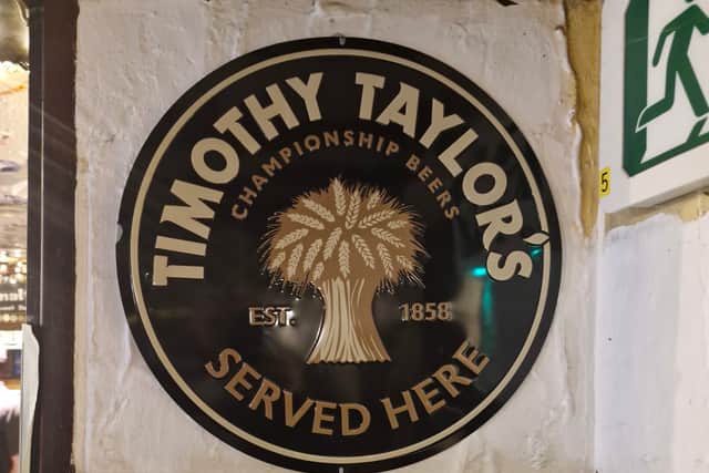 There are nice decorations all around the pub