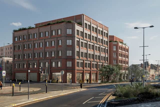 Visualisation of the proposed Phoenix Yard development in Digbeth, Birmingham. Taken from design document prepared by Allford Hall Monaghan Morris Limited.
