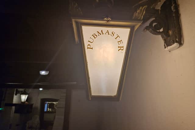 There are lots of lovely touches outside the pub, like coaching lights