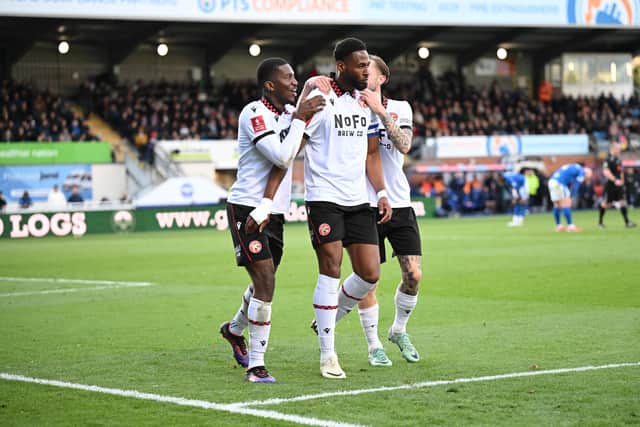 Jamille Matt netted in the FA Cup win at Eastleigh. (Owen Russell)