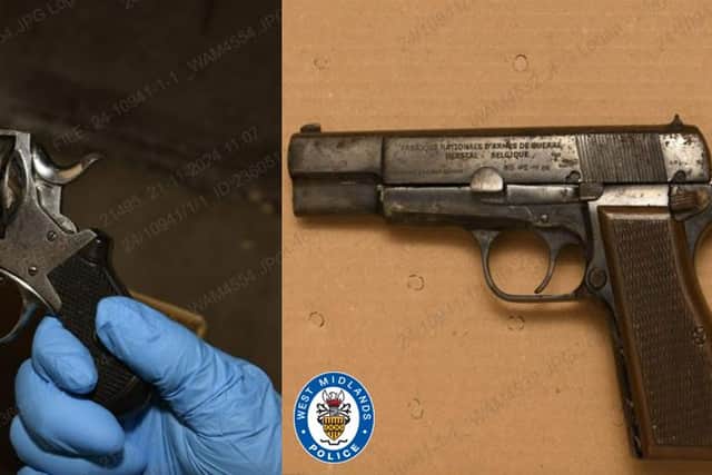 Firearms seized by police at Top Nosh Cafe