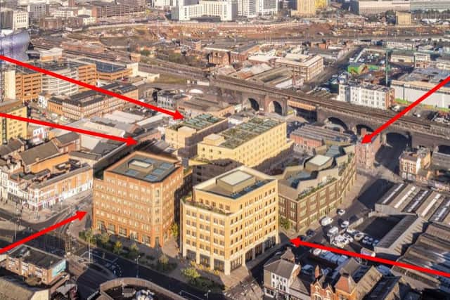 Visualisation of the proposed Phoenix Yard development in Digbeth, Birmingham. Taken from design document prepared by Allford Hall Monaghan Morris Limited.

