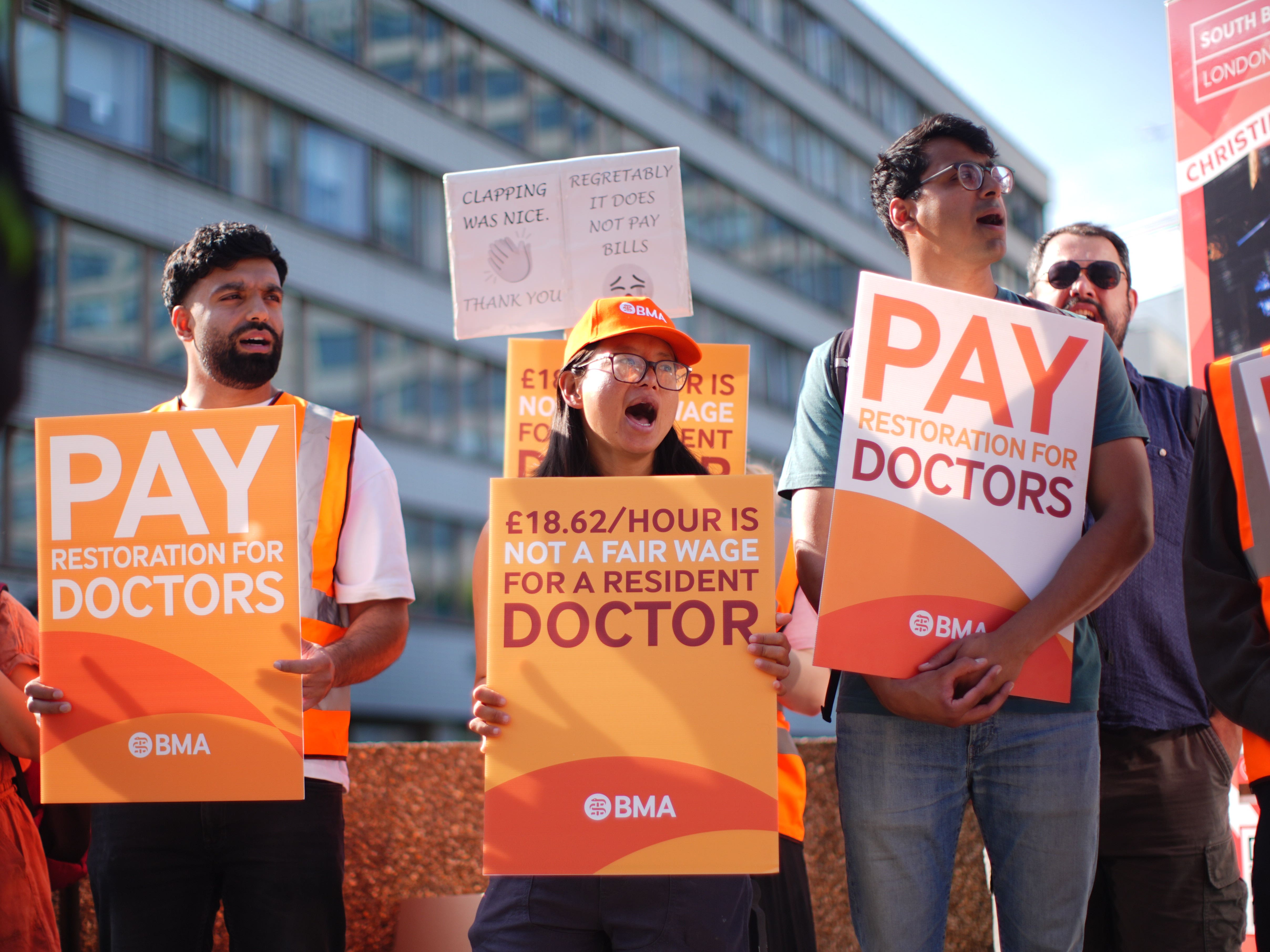 NHS lessens impact of doctors’ strike as fewer take to picket lines