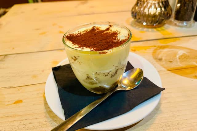 Tiramisu at Dough & Fire in Moseley, Birmingham
