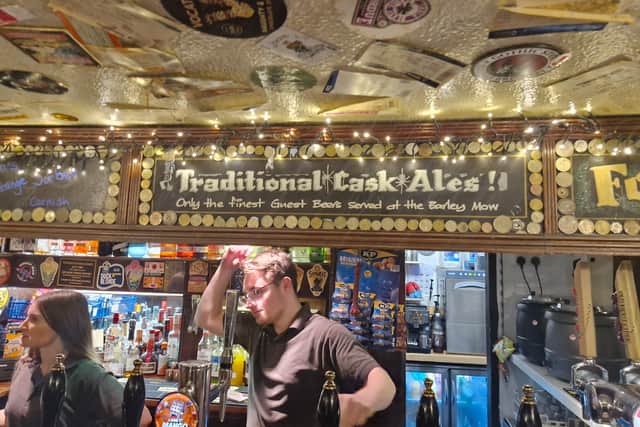 The bar is cosy and has a great selection