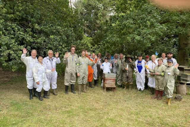 Beekeepers on their beekeeping journey last year