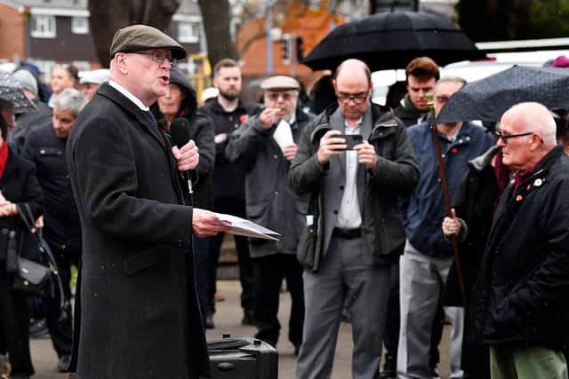 The Black Country Living Museum's John Homer speaking at the event. Photo: Tim Thursfield