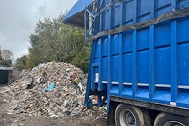 A multi-agency inquiry has been launched after 20 tonnes of waste was fly-tipped at the industrial estate close to a residential area in north Staffordshire.
