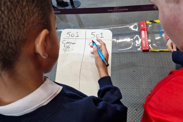 The children also had the chance to score a game at the session