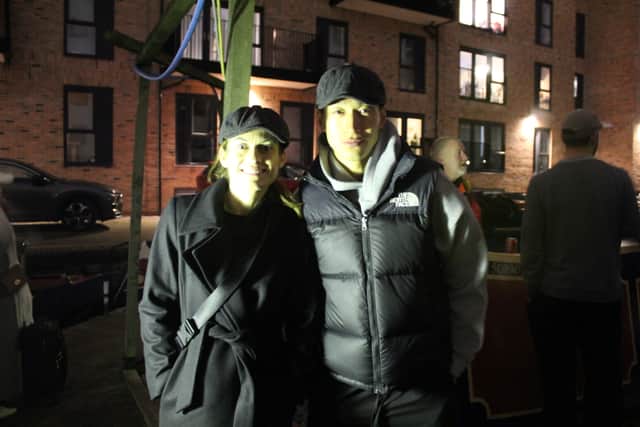 Karen and Carlos prepare to embark on the haunting tour