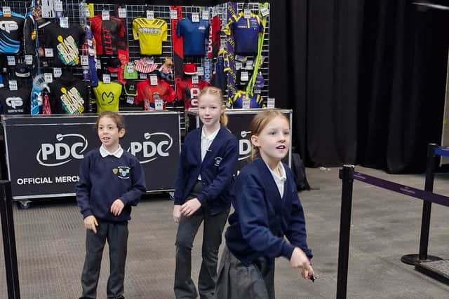 The children were able to throw darts and take part in a number of games