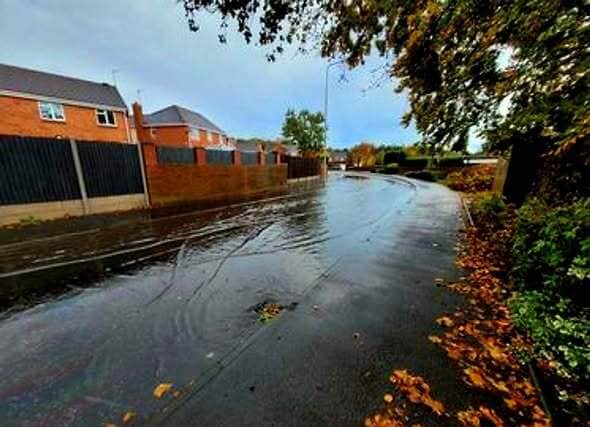 Flooding in Dibdale Road, Lower Gornal. Photo: Melvin Cooper