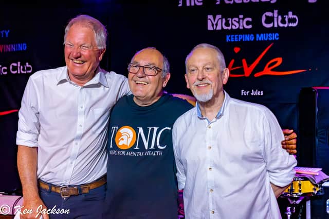 (L to R) Steve Walwyn, Ted Duggan and Horace Panter. Picture: The Dirt Road Band