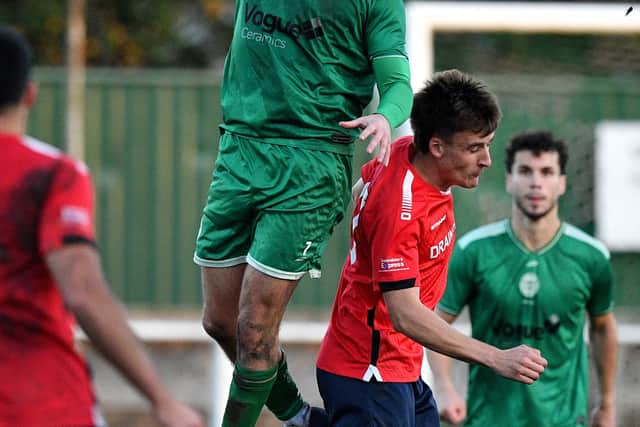 Action from Wolverhampton Casuals' 3-0 victory over Haughmond at Brinsford Stadium in North West Counties League Division One South on Saturday afternoon (Pictures: Tim Thursfield)