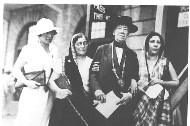 Dame Elizabeth Cadbury and daughter Mollie at the International Union for the Council of Women in 1936.