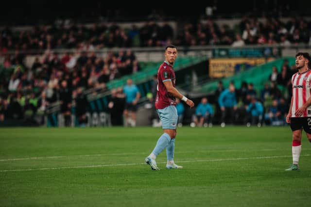 Douglas James-Taylor finally left Walsall for Bohemians after a memorable loan spell at Drogheda United. (Image by David Cavan / Drogheda United)