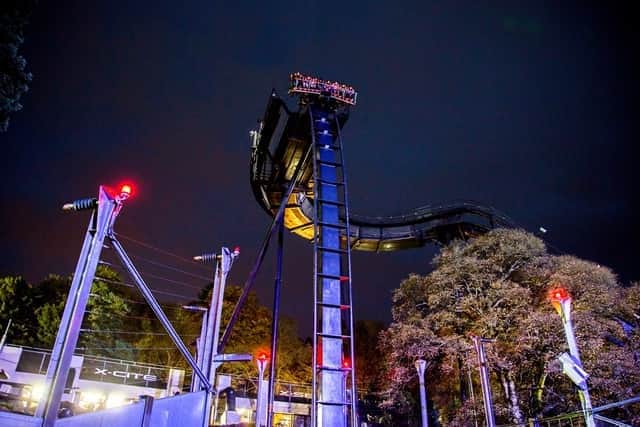 Oblivion is one of the rides you can go on in the dark during Scarefest 